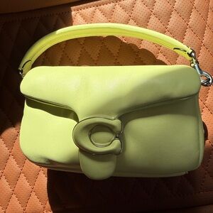 Coach Lime Green Leather Tabby Shoulder Bag